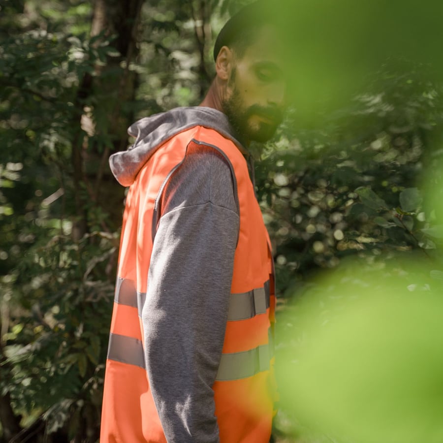 Hi-Vis Safety Vest Class 2, EN ISO 20471, Zip Front